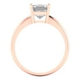 thumbnail image 4 of 1.5 ct Asscher Cut Simulated Diamond Solitaire 18K Rose Gold Womens Engagement Ring, 4 of 5