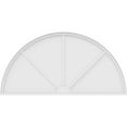 thumbnail image 3 of Ekena Millwork 74"W x 37"H x 2"P Half Round 3 Spoke Architectural Grade PVC Pediment, 3 of 7