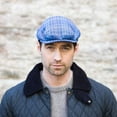 thumbnail image 2 of Blue Plaid Irish Linen Hat For Men By Mucros Weavers, Size XX-Large, 2 of 6