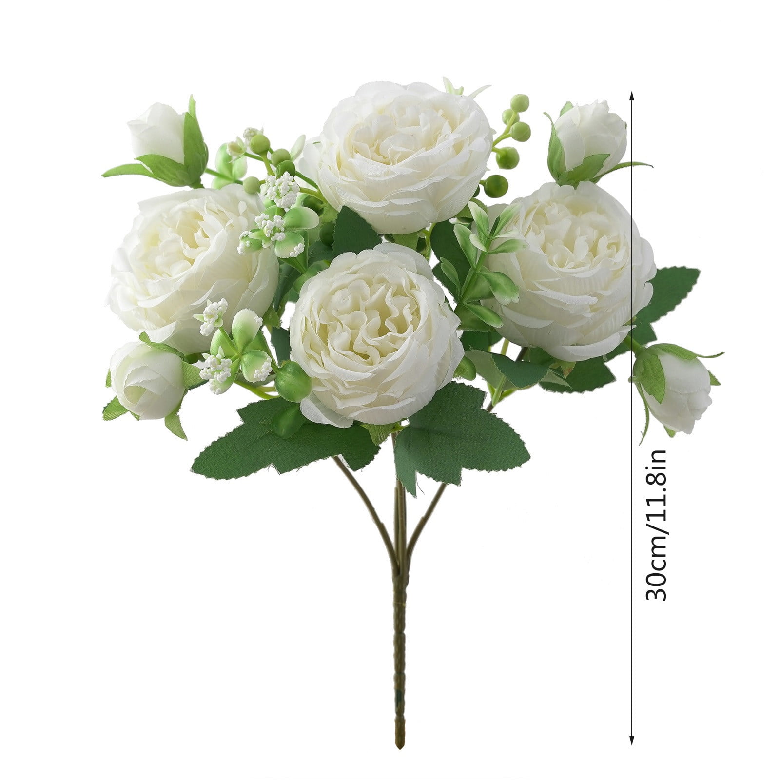 Wzzjkit Artificial Fake Flowers Plant, Rose Bouquet Look Real Silk Flowers for Outside Planter Front Door Porch Patio Yard Spring Summer Decoration, Artificial Flowers for Outdoors