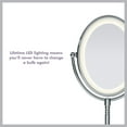 thumbnail image 4 of Conair Double-Sided LED Lighted 1x/7x Magnification Vanity Mirror, Satin Nickel, 4 of 5