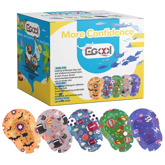 Parche Ocular EGOOL para Niños 50 unidades Hipoalergénico Diseño Divertido