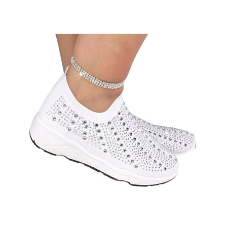 slip on rhinestone sneakers