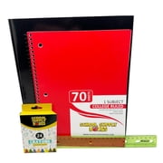 School Supply Boxes | Budget Saver Bundle (1 Box) | Back to School Essentials Kit for Students & Teachers | Includes Spiral Notebook, Crayons, Pens, Pencils, Glue & More
