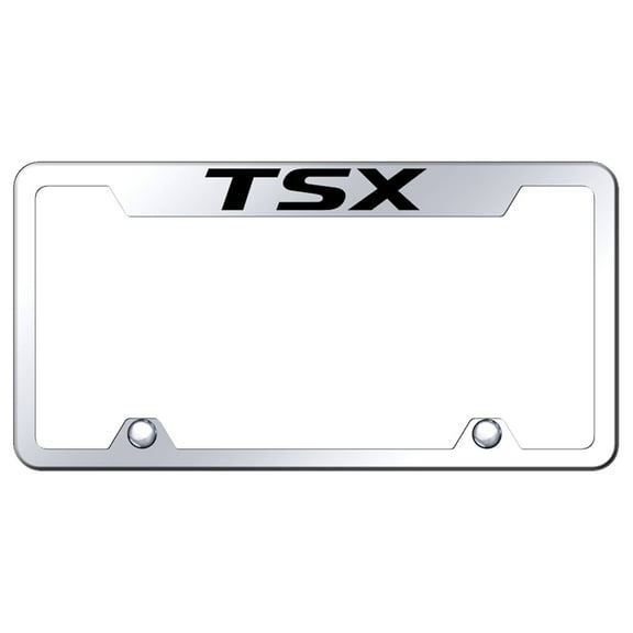 Acura TSX Logo Stainless Steel Truck Cut-Out License Plate Frame (Chrome)