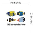thumbnail image 3 of Set of 4 Colourful Fish Stickers- Fish Vinyl Wall Decal-Kid's Room, Nursery or Playroom Perfect Decoration-Easy peel and Stick-Size :10" x 7"., 3 of 4