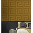 thumbnail image 3 of NextWall Antique Gold Maze Geo Peel and Stick Wallpaper, 3 of 9