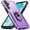 Purple, variant on For Samsung Galaxy S25 Fan Edition /Galaxy S25 FE Hybrid Rugged Tough 2in1 Drop-Proof Protection Military Grade Armor with Metal Ring Stand Cover, XPM Protector [Teal Pink]