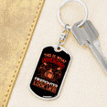thumbnail image 6 of Awesome Firefighter Looks Like Stainless Steel or 18k Gold Premium Swivel Dog Tag Keychain, 6 of 10