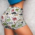 thumbnail image 4 of Logiee Dinosaur Print Women's Biker Shorts,Workout Gym Shorts,Scrunch Shorts,Tummy Control Hidden Scrunch Running Yoga Shorts-XX-Large, 4 of 8
