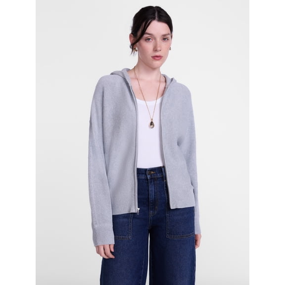 Scenario Women's and Women's Plus Full Zip Hoodie Sweater, Sizes XS-4X