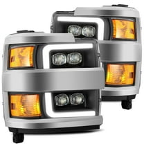 AlphaRex 15-19 Chevrolet Silverado 2500HD/3500HD MK II NOVA-Series LED Projector Headlights Black