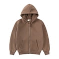 thumbnail image 4 of Coerni Boys Girls Zip Up Hoodie Sweatsuit Set Toddler Baby Solid Fleece Sweatshirt Outfits Kids Trendy Warm Outerwear with Pockets, 4 of 9