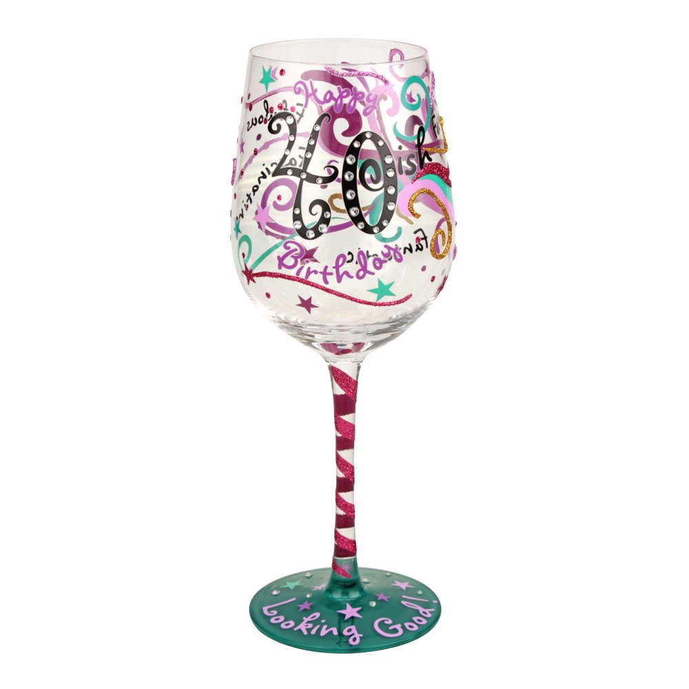 Stonebriar Top Shelf 40ish Birthday Wine Glass