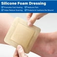 thumbnail image 5 of LotFancy Silicone Foam Dressing, 6x 6 in, 5 Count, Wound Dressing with Border, Bed Sores Bandage, 5 of 10