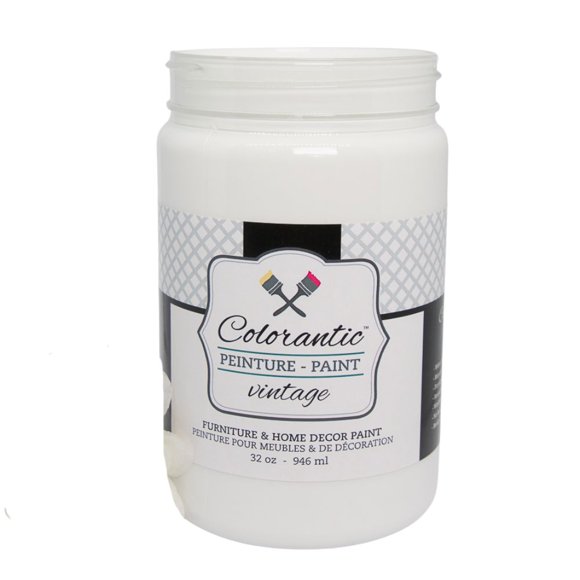 Colorantic | WHITE GLAZE for Faux-Fini Stain Whitewashed Style - Fabric Paint Medium - Glitter Paint Additive Medium - Leather Paint (White - 32 oz)