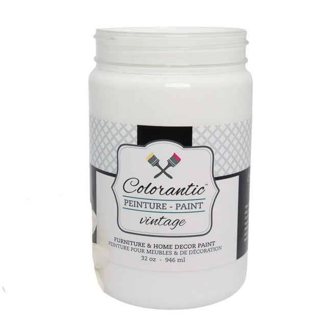 Colorantic | WHITE GLAZE for Faux-Fini Stain Whitewashed Style - Fabric Paint Medium - Glitter Paint Additive Medium - Leather Paint (White - 32 oz)