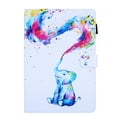 thumbnail image 3 of Slim Case for All-New Amazon Fire HD 8 2020/HD 8 Plus Tablet (10th Generation - 2020 Release) - Allytech Protective PU Leather Multi-Angle Stand Auto Sleep/Wake Flip Cover Case,Colorful Elephant, 3 of 7