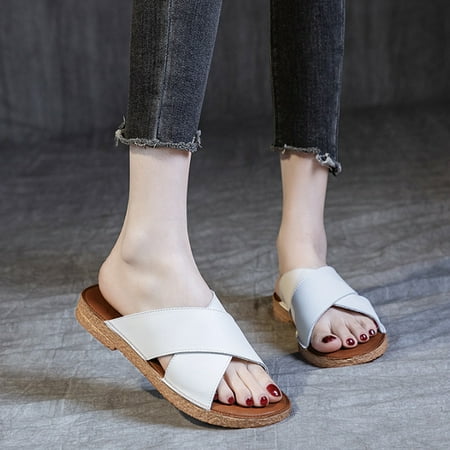 

Women s Solid Color Set Flat Bottom Casual Beach Shoes Sandals Women s Slipper