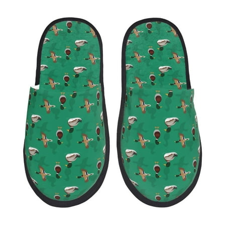 

Pofeuu Duck Mallard Flying Pose Print EVA Fuzzy House super light Slippers Slippers Scuff Outdoor Indoor Warm Cozy Plush Bedroom Shoes Soft Flat Comfy Anti-Slip-Large