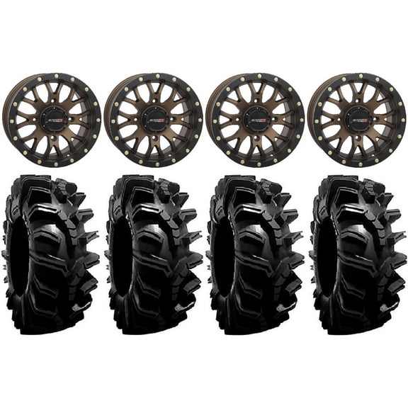 System 3 ST-3 Bronze 14" Wheels 32" BogMax Tires Sportsman RZR Ranger