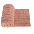 thumbnail image 2 of Ntbay 100% Cotton Cable Knit Toddler Blanket, Soft Warm Unisex Baby Blanket for Crib, 30"x40", Coral Orange, 2 of 7