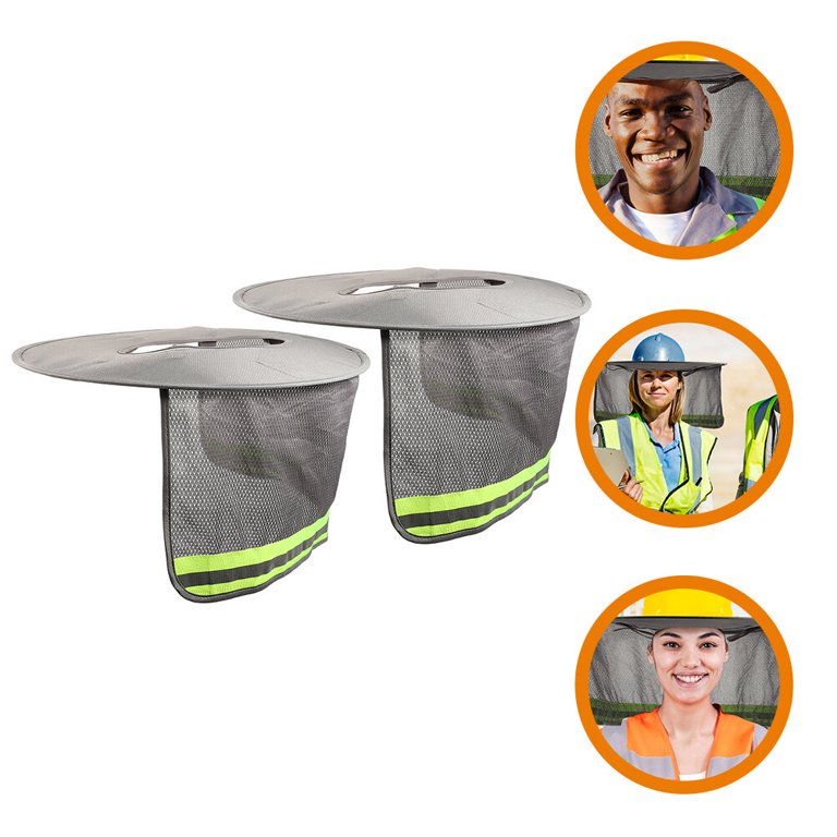 2pcs Wide Brim Hard Hat Covers Construction Hat Sun Shade Neck