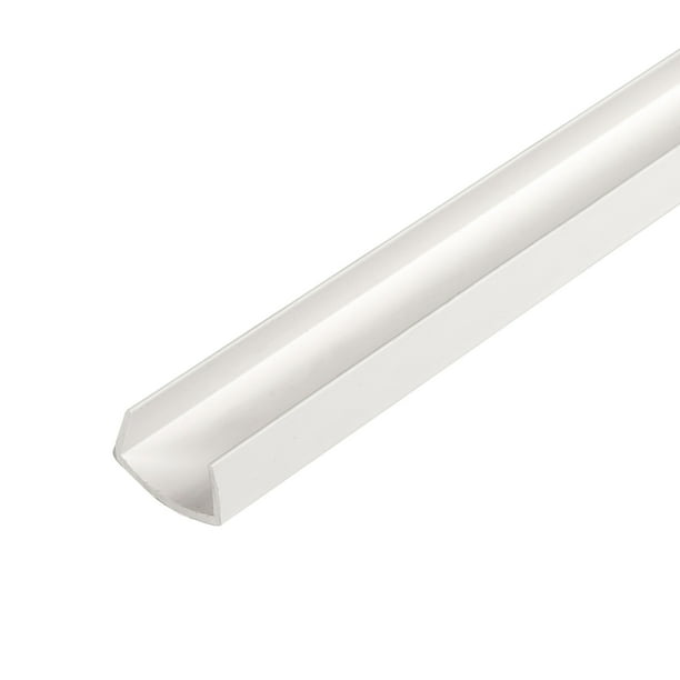 Outwater Plastics White 5/8" Rigid PVC UV Treated Plastic UChannel/CChannel 46 Inch Lengths