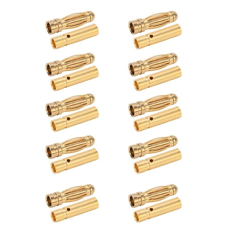 

Domqga 3mm Banana Plug Banana Plug Adapter Banana Plugs 3mm Male To Female Metal Banana Plug Connectors For Car Model Airplane Model Measuring Instrument