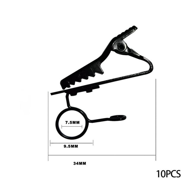 10 Pcs Pince à Micro Lavalier Portable Polyvalente avec Attache à Revers