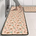 thumbnail image 2 of Kitchen Rugs Sets Of 2,Pink Christmas Gingerbread and Tree Pattern Anti Fatigue Kitchen Mat Rugs Non Slip Washable,Decorative Kitchen Floor Mats for Kitchen,Sink,Laundry,17"x47"+17"x47", 2 of 5