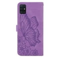 thumbnail image 4 of Feishell Wallet Case For Samsung A51 4G, Magnetic Folio Card Slots Holder Kickstand Premium PU Leather Butterfly Patterned Embossed with Wrist Strap Cover For Samsung Galaxy A51 4G, Purple, 4 of 13