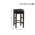 thumbnail image 4 of OakvillePark Holbrook Square Pub Height Barstool (Set of 2), Black, 4 of 5