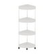 thumbnail image 2 of Xihbxyly Estante de Esquina para Baño, Organizador Desmontable de 4 Niveles, Ruedas, Drenaje Eficiente, Diseño Compacto, Solución de Almacenamiento para Baño, 85 X 36 Cm, Color Blanco y Negro., 2 of 6