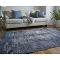thumbnail image 6 of 4' X 6' Blue Gray And Ivory Striped Power Loom Distressed Area Rug, 6 of 10