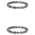 thumbnail image 2 of Qarigey Cuentas de piedra natural, pulseras de obsidiana, turquesa, joyería para mujer, de tigre portátil, regalo para fiesta, tipo 11 Tipo 11 2Conjunto, 2 of 6