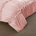 thumbnail image 4 of EvJk 7 Piece Ruched Pleat Comforter Set, Pinch Pink Romantic Bed in a Bag, Queen, 4 of 5