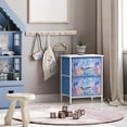 thumbnail image 3 of Sorbus Nightstand with 2 Drawers - Kids Bedside Table & End Table - Steel Frame, Wood Top, Easy Pull Fabric Bins - Dresser & Chest for Bedroom, Office, Dorm - 2 Pack, 3 of 7