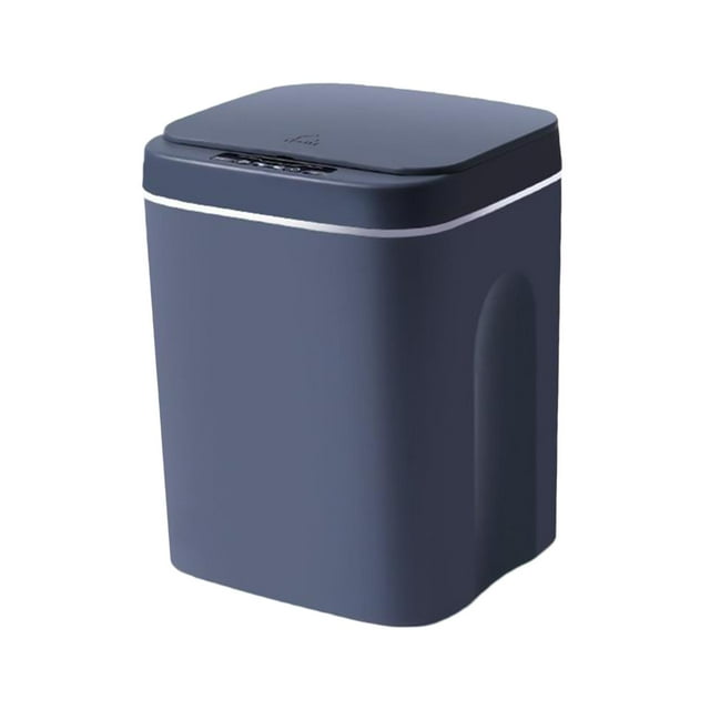 Basurero automático, cubo de basura de cocina con sensor y tapa con sensor de movimiento, basura Gris 14L