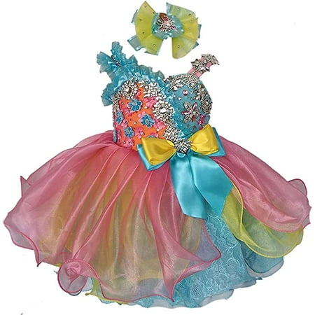 

Jenniferwu G272-4 Infant Toddler Baby Newborn Little Girl s Pageant Party Birthday Dress Blue Size 12-18M