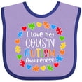 thumbnail image 3 of Inktastic I Love my Cousin Autism Awareness Boys or Girls Baby Bib, 3 of 4