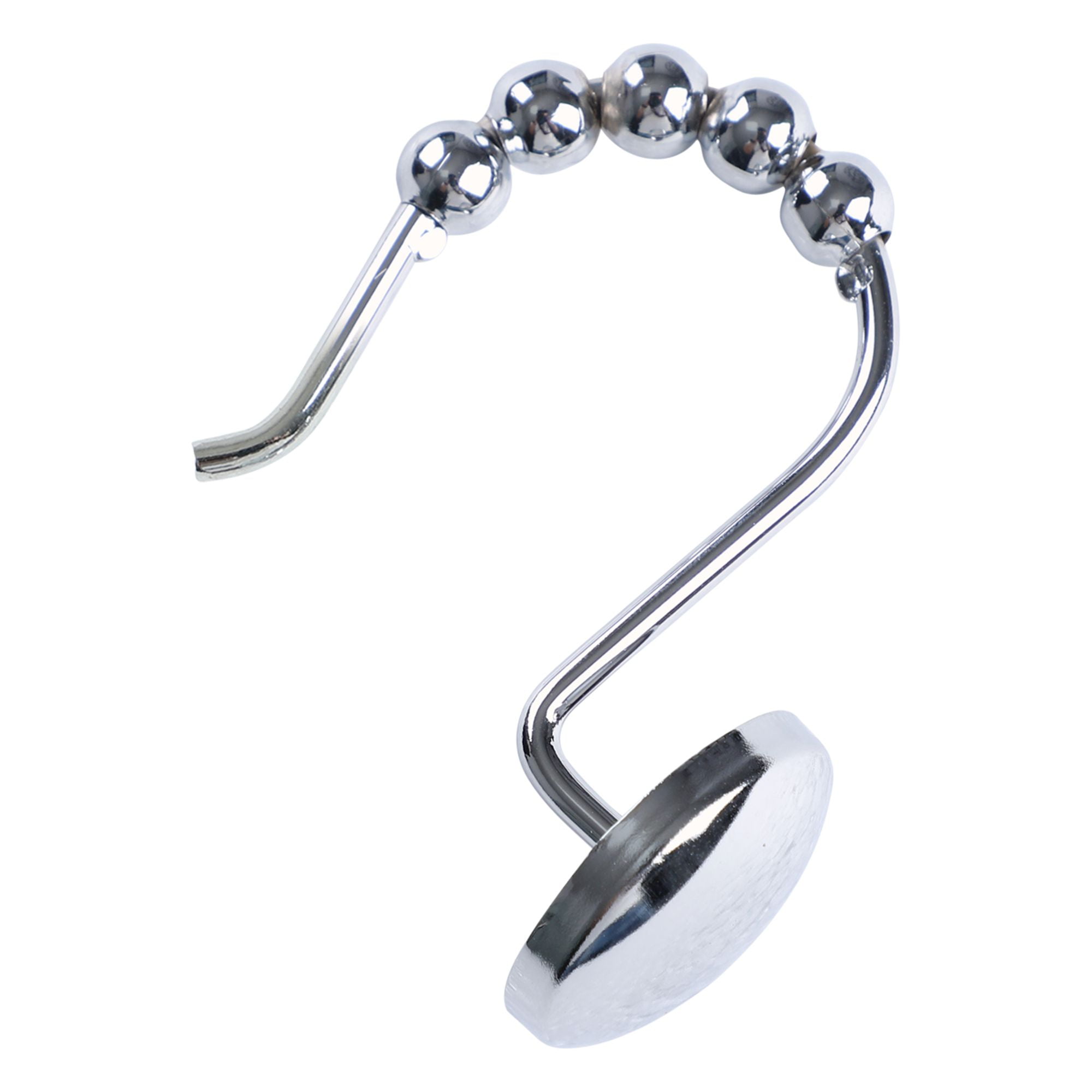 Utopia Alley Shower Hooks - Shower Curtain Rings for Bathroom - Rust Resistant Roller Shower Curtain Hooks for Shower Curtain or Liner - Set of 12, Polished Chrome