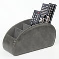 thumbnail image 1 of Remote Control Organizer with 5 Slots, PU Leather Storage Box for TV, 1 of 5