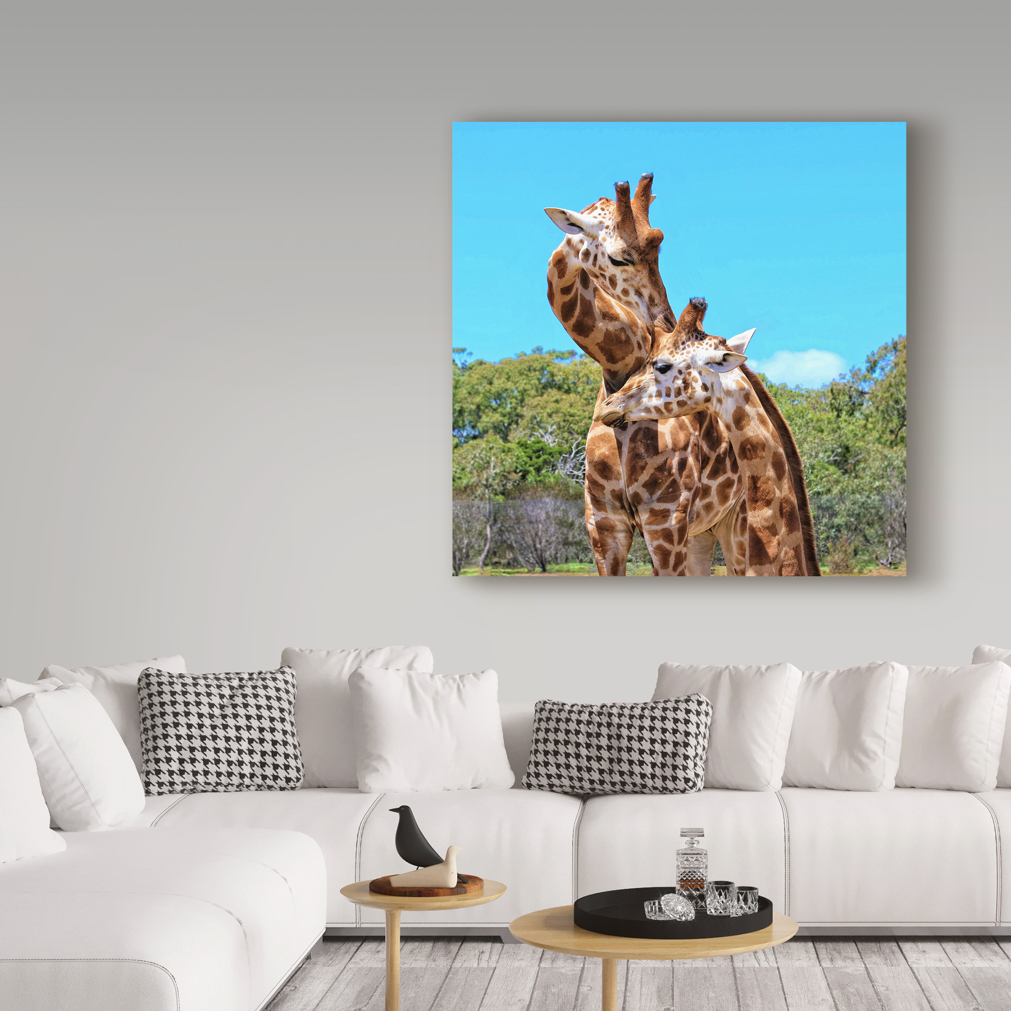 Trademark Fine Art 'Two Giraffes Wildlife' Canvas Art by Incredi