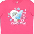 thumbnail image 4 of Inktastic Are You Yeti for Christmas with Yeti Holding Christmas Tree Youth T-Shirt, 4 of 5