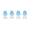 thumbnail image 1 of Chaise Eiffel Bleu Clair Pieds Chrome - Lot de 4 - Adultes, 1 of 1