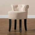 thumbnail image 3 of Baxton Studio Cerise Petite Chaise d'Appoint en Tissu Beige, 3 of 9