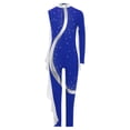 thumbnail image 1 of Aislor Girls Gymnastics Unitard Costume Rhinestone Metallic Patchwork Long Sleeve Jumpsuit for Ballet Dance 6-16 Years Blue 10, 1 of 4