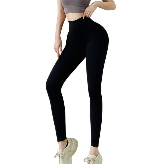 Sevpuikl Women Butt Lifting Leggings High Waist Seamless Gym Running Tummy Control Yoga Pants Solid Color