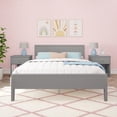 thumbnail image 2 of Max & Lily Queen Bed Frame, Solid Wood Classic Platform Bed with Panel Headboard for Kids, 2 of 10